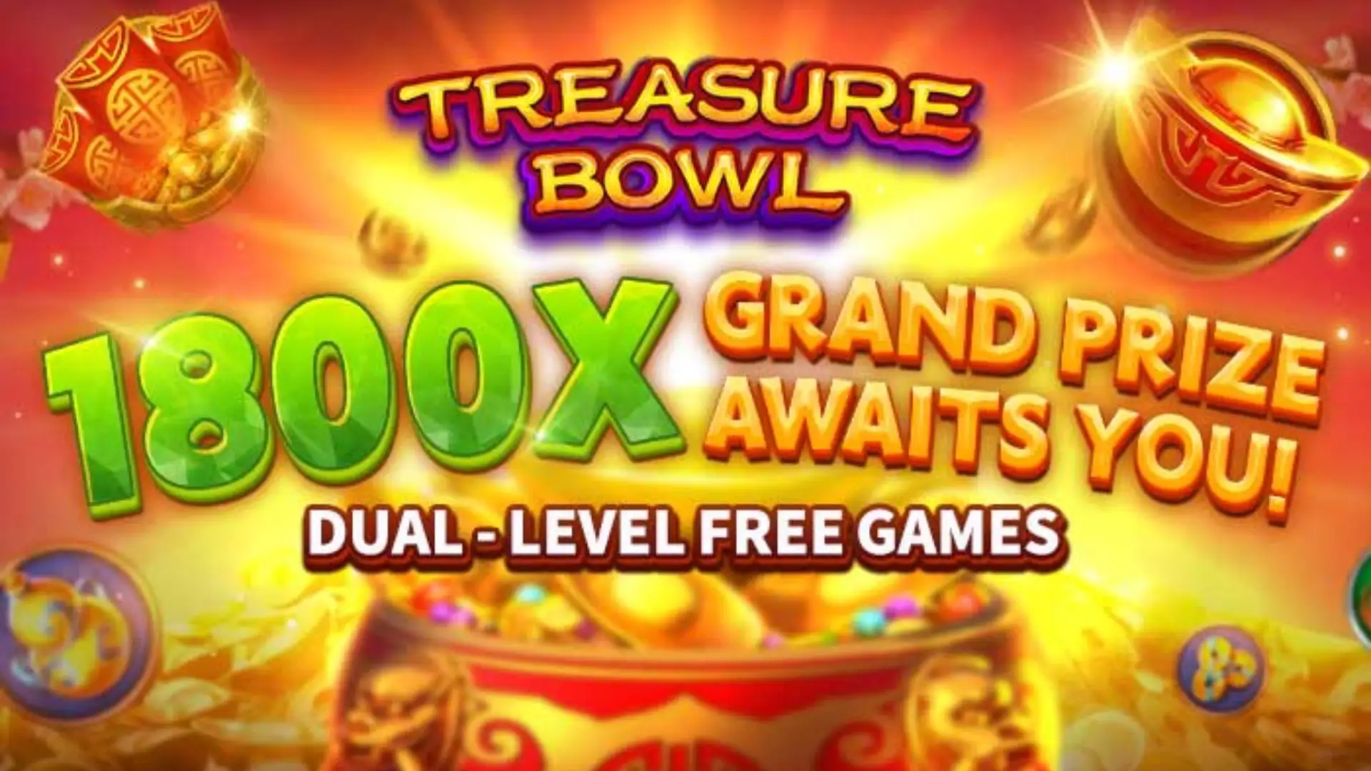 Multiplicadores Treasure Bowl vem777 - 7777x Máximo com Tigela Dourada
